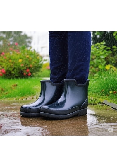 Potin Unisex Yağmur Botu 36-40 Siyah Siyah
