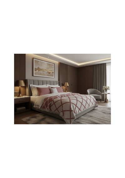 %100 Pamuk Baklava Desen 8 Kat Müslin Örtü Yorgan Pike 220 240 Battal Boy Yatak Örtüsü Battaniye Pembe - 857672270 Pembe
