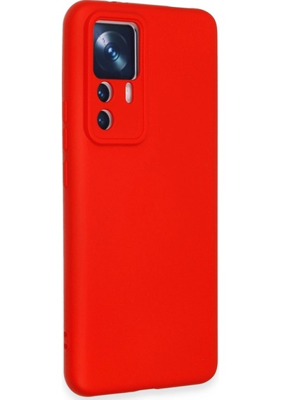 Xiaomi Mi 12t Pro Kılıf Nano İçi Kadife Silikon - Kırmızı -