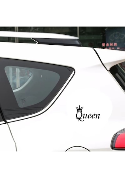 Queen Kraliçe Sticker Yapıştırması 20cm Siyah Renk