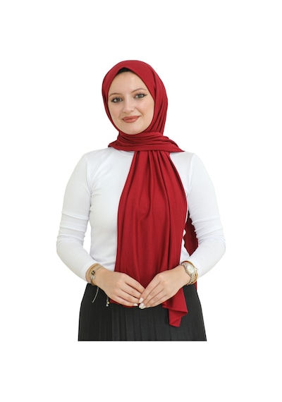 Modish Group Şal Tesettür Başörtüsü Premium Kumaş Eşarp Uzun Islami Giyim Viskon - Bordo Bordo