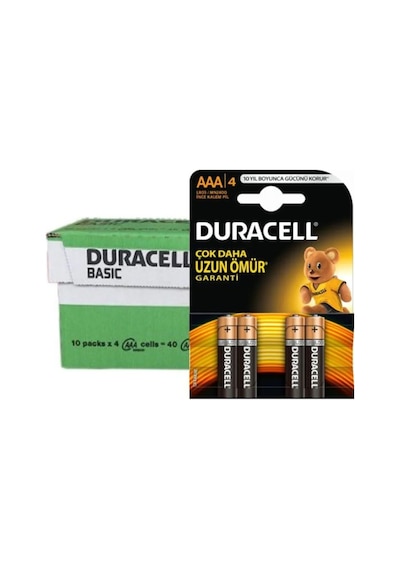 Duracell LR03/MN2400 AAA İnce Kalem Pil 4 x 10'lu