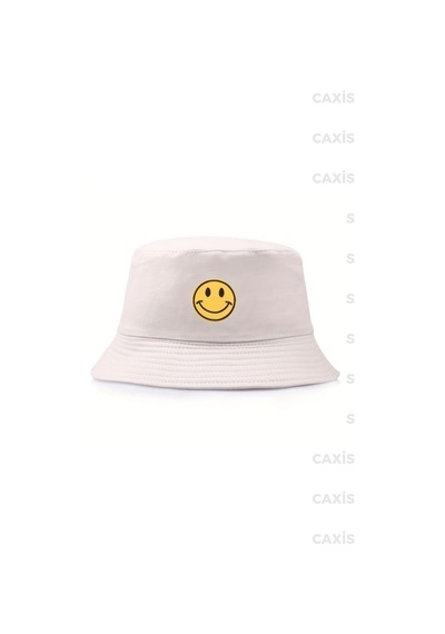 Caxis Yazlık Bucket Smile Baskılı Kova Şapka 56-58 Cm Beyaz1