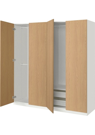Ikea Beyaz Şık Kapaklı Gardırop 200x60x201 Cm