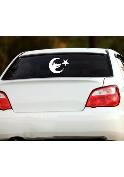 Ay Yıldız Kurt Araba Sticker Araç Yapıştırma
