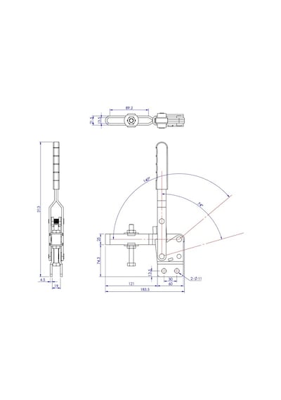 Goodhand Gh-13412 Geçişli Kelepçe 300 Kg Kapasiteli Kelepçe - M