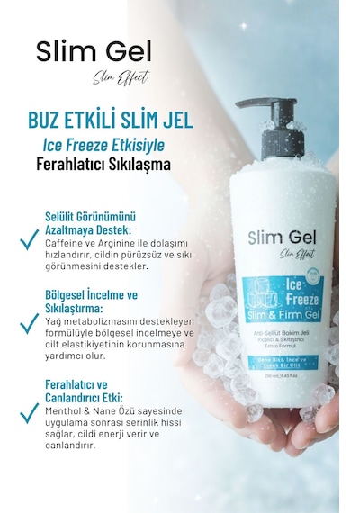 Selülit Ve Çatlak Karşıtı Bölgesel İncelme Ve Sıkılaştırıcı Buz İce Jel Soğuk Lipoliz Slim Jel