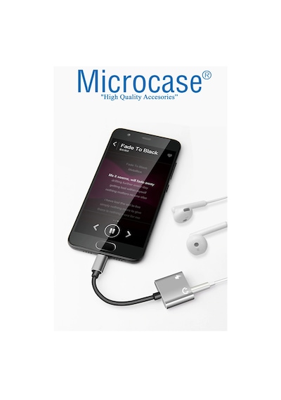 Type-C 2In1 Şarj ve Kulaklık Çevirici Adaptör Gümüş Al2301