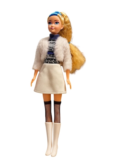 Oyuncak Bebek - Beyaz Kürklü Montlu Ve Çizmeli Moda Bebeği 30 Cm - Tarz Giyim Serisi