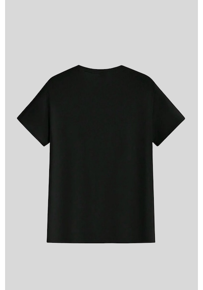 Genius Store Erkek %100 Pamuk Slim Fit Dar Kesim Bisiklet Yaka Basictişört Basıc-tshırt Siyah