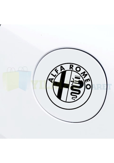 Alfa Romeo Logo Yan Ayna Depo Kapağı Tampon Oto Sticker Etiket Çıkartma 2 Adet