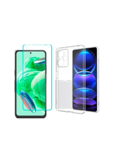 Xiaomi Poco X5 Pro Uyumlu Kılıf Esnek Silikon Telefon Kılıfı Ve Temperli Cam Ekran Koruyucu Şeffaf