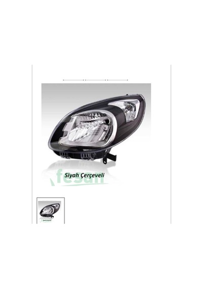 Renault Kangoo 2013 Sol Motorlu Siyah Çerçeveli Far