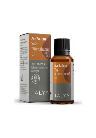 Talya Soğuk Sıkım %100 Saf ve Doğal  Acı Badem Yağı 20 ML