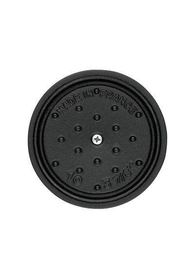 Staub 40500-101-0 Mini Güveç, Yuvarlak Kapaklı 10 Cm, 0,25 L, İndüksiyona Uygun, Mat Siyah Emaye Kap İçi, Siyah Diğer