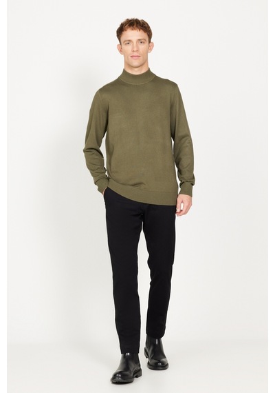 AC&Co / Altınyıldız Classics Erkek Hakı Standart Fit Normal Kesim Yarım Balıkçı Yaka Triko Kazak Haki AC&Co / Altınyıldız Classics Erkek Hakı Standart Fit Normal Kesim Yarım Balıkçı Yaka Triko Kazak Haki
