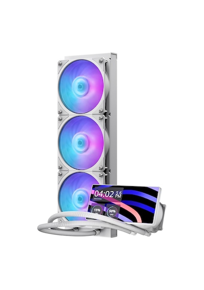 Coolermaster 360mm Lcd Masterlıquıd Core Mlw-d36m-a24pa-lw Argb Am5-1851p Sıvı Soğutmalı İşlemci Fanı Beyaz