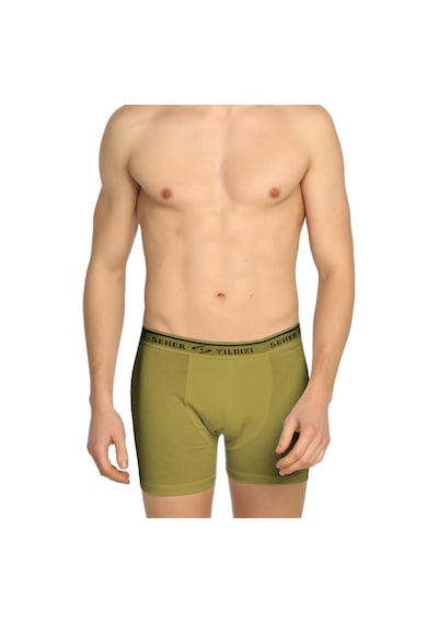 6'lı Paket Seher Likralı Erkek Boxer Yeşil