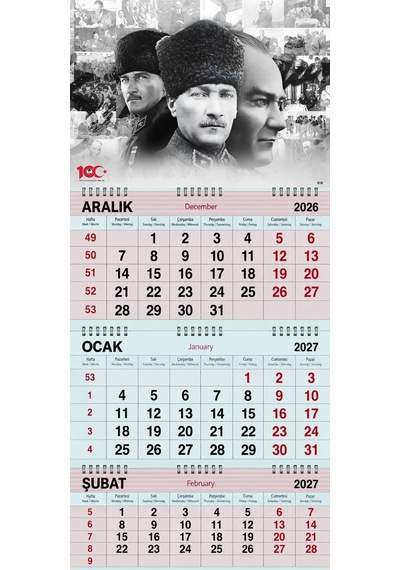 2027 Yılı Gemici Takvimi ---atatürk Kalpaklı