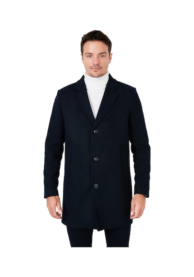 Buratti Slim Fit Tek Yırtmaçlı Düğmeli Mono Yaka Kaşe Erkek Kaban 5840098 Lacivert Buratti Slim Fit Tek Yırtmaçlı Düğmeli Mono Yaka Kaşe Erkek Kaban 5840098 Lacivert