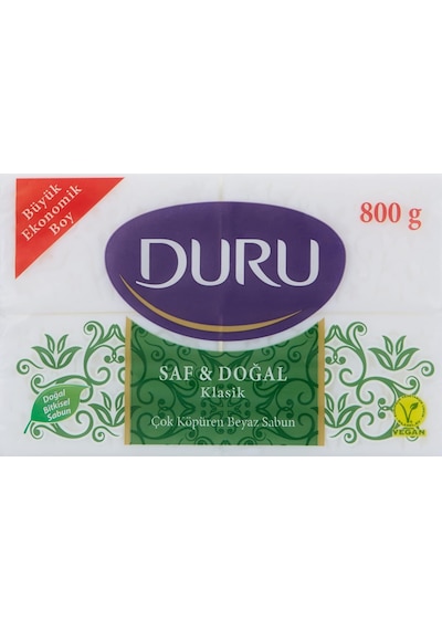 Lexroo Duru Saf & Doğal Klasik Kalıp Sabun, 800 Gr Beyaz sabun
