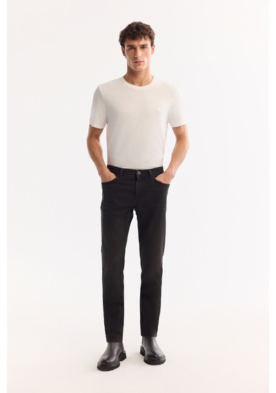 Avva Erkek Kahverengi Klasik Bel Pamuklu Eskitme Yıkamalı Berlin Slim Fit Jean Pantolon A52y3501 Kahve