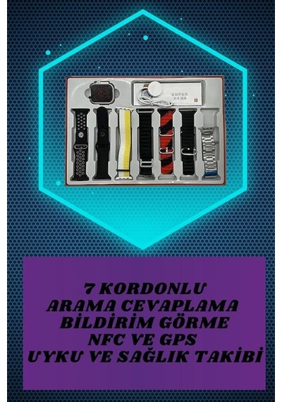 Aynalı Bluetooth Kulaklık Ve 7 Kordonlu Akıllı Saat Dijital Göstergeli Uzun Pil Ömrü Standart