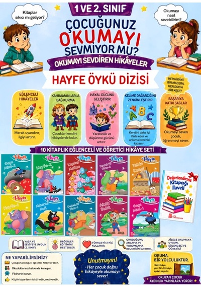 2.sınıflar Hızlı Okuma İsteyenlere Öğretmen Tavsiyeli Hikaye Seti 10'lu