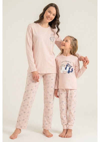 Rolypoly Anne Kız Who Needs A Hug Pembe Uzun Kol Pijama Takım Rp3902-a-v1 Rp3902-a-v1
