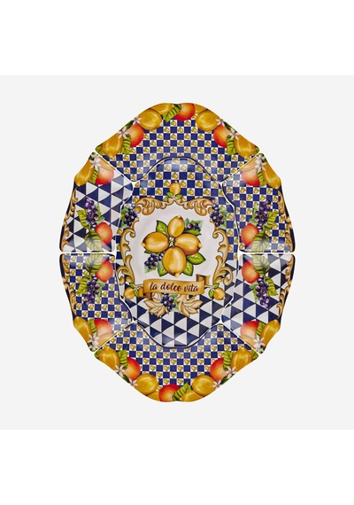 Mavi Melamin Meze Tabağı 7 Parça