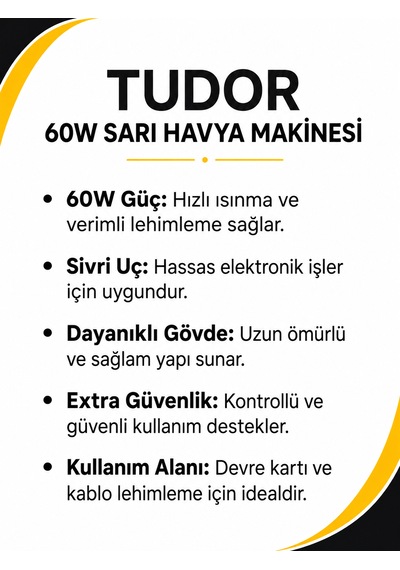 Tudor 60w Kalem Havya Elektrikli Lehimleme Havyası