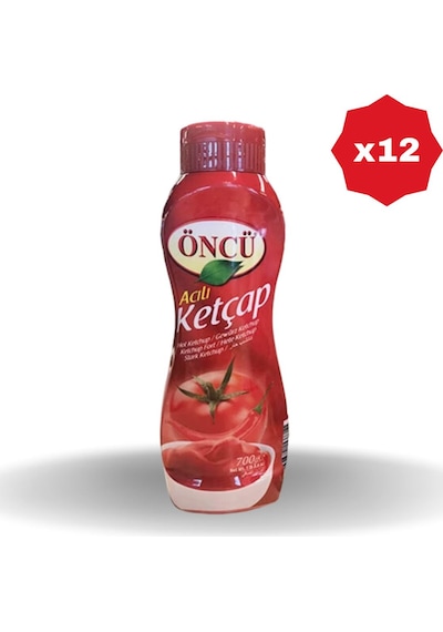 Öncü Ketçap Acılı 700 Gr - 12 Adet