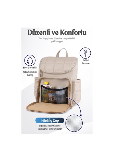 Prego Glory Bebek Bakım Çantası Bej 3070