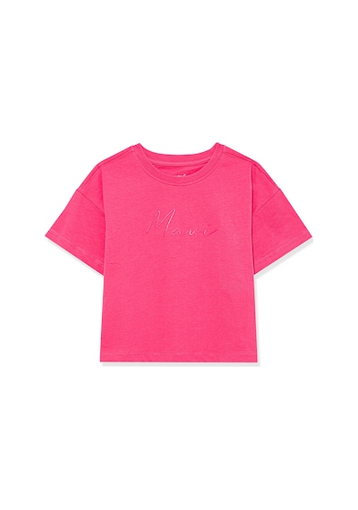 Mavi - Mavi Logo Baskılı Pembe Crop Tişört 7610181-71111 Pembe