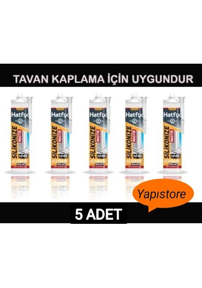 Hatfix Silikonize Mastik 5.Adet Tavan Kaplama Yapıştır... Çok Renkli