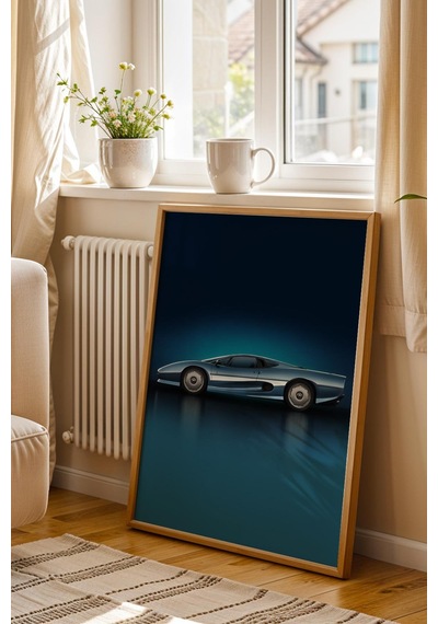Saturn Jaguar Xj220 Araba Çerçeveli Tablo Erkek Odası Ve Garaj Dekoru Classic Car Collection