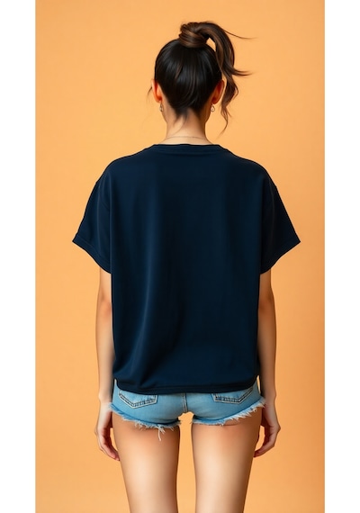 Uyguntarz Unisex West Coast Baskılı Oversize Tshirt Lacivert