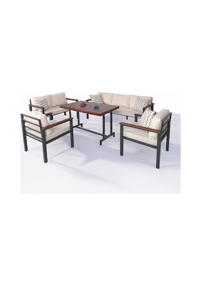 Neokas Metal Balkon Seti, 1 + 1 + 2 + 3 + M Bahçe Takımı, Kafe Koltuğu, Bekleme Alanı Koltuğu, Oturma Grubu