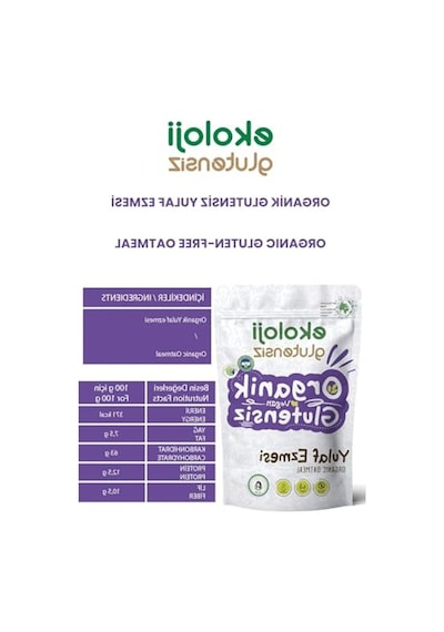 Organik Glutensiz Yulaf Ezmesi, 300 Gr Ambalajda