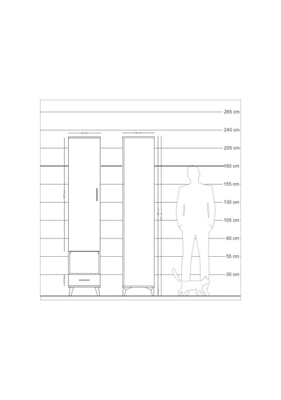 Hyperion Dolap 4 Raflı Tek Çekmeceli Tek Askılı 44x44x221 Ant... Antrasit Hyperion Dolap 4 Raflı Tek Çekmeceli Tek Askılı 44x44x221 Ant... Antrasit