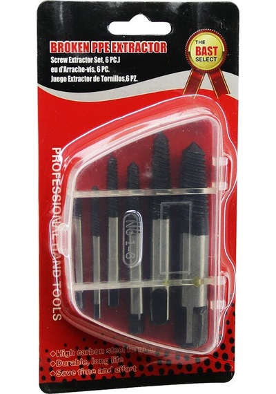 6 Pcs Hasarlı Vida Çıkarıcı Set - Sola Dönen Klavuz Uç 5570