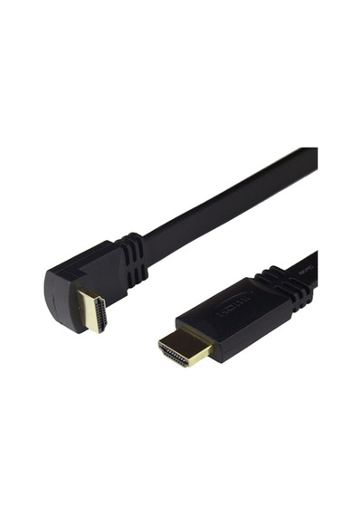 S-90up-hdtv 4k 2.0v 3d 1.5 Metre 90 Derece Açılı L Tipi Altın Uçlu Hdmı Kablo