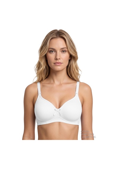 Cottonill Bra - Celina Beyaz Balensiz Kaplı Minimizer Büyük Beden Kadın Sütyen