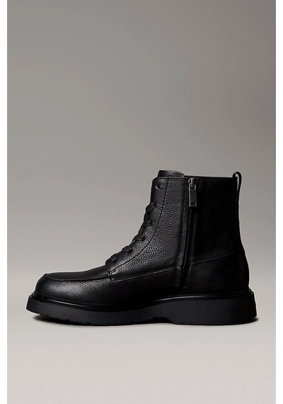Calvin Klein Combat Essential Bağcıklı Deri Erkek Siyah Bot Ym0ym01375-0gj Siyah