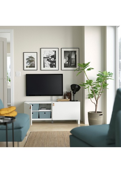 Tv Sehpası, Beyaz, 120x42x48 Cm, Lappvıken Beyaz Tv Sehpası, Beyaz, 120x42x48 Cm, Lappvıken Beyaz
