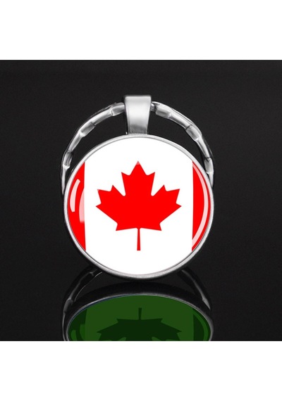 Tamgacrafts Kanada Canada Bayrağı Metal Anahtarlık Ülke Temalı Hediyelik Çok Renkli