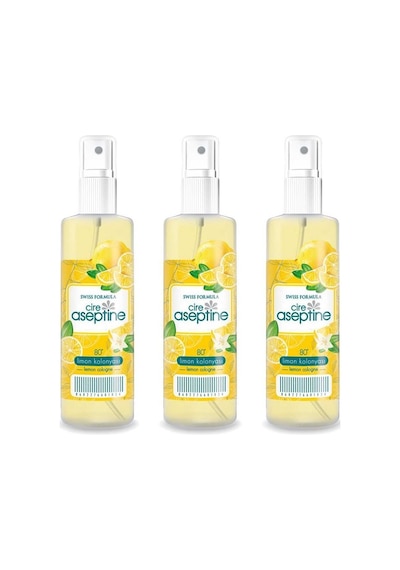 3 Adet Limon Kolonyası Ev Ofis Pratik Kullanım Sprey 100ml