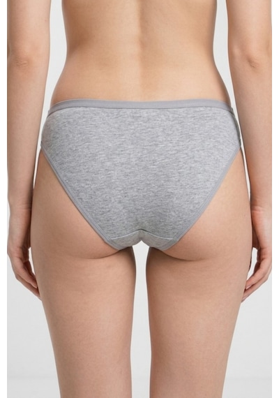 Aura Collections Kadın 6'lı Paket Pamuklu Bikini Külot Esnek Yumuşak İz Yapmaz İç Çamaşırı Gri
