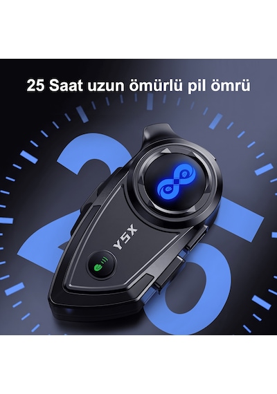Y5x Motosiklet Kask Intercom 4 Cihaz Bağlantılı 1000m İnterkom Seti Su Geçirmez