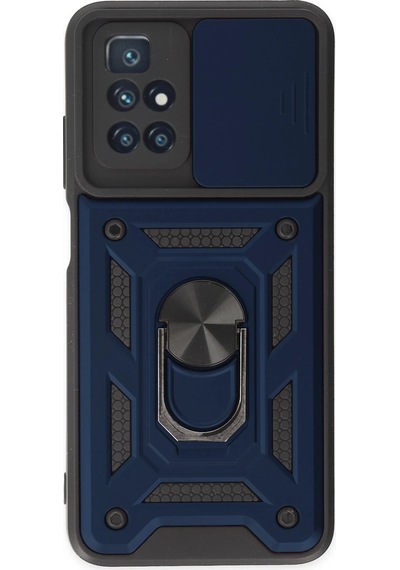 Nihcase Xiaomi Redmi 10 2022 Kılıf Magnetik Standlı Kamera Korumalı Slide Sürgülü Cover Kapak